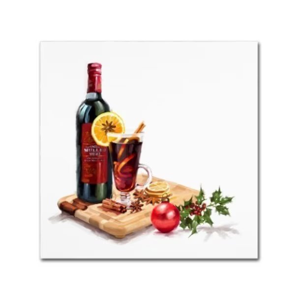 The Macneil Studio 'Mulled Wine' Canvas Art, 14x14, Trademark Fine Art, Mfr#: ALI9094-C1414GG